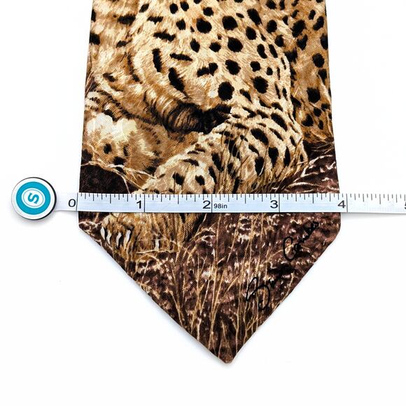 Vintage 1996 Endangered Species Cheetah Tie Alert by Simon Combes Conservation - Picture 11 of 12